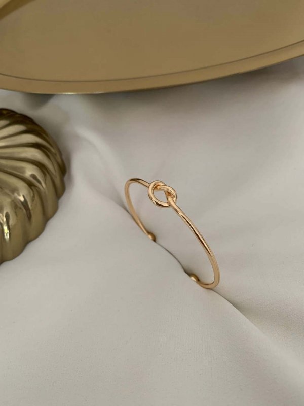 Gold Düğüm Kelepçe Bileklik