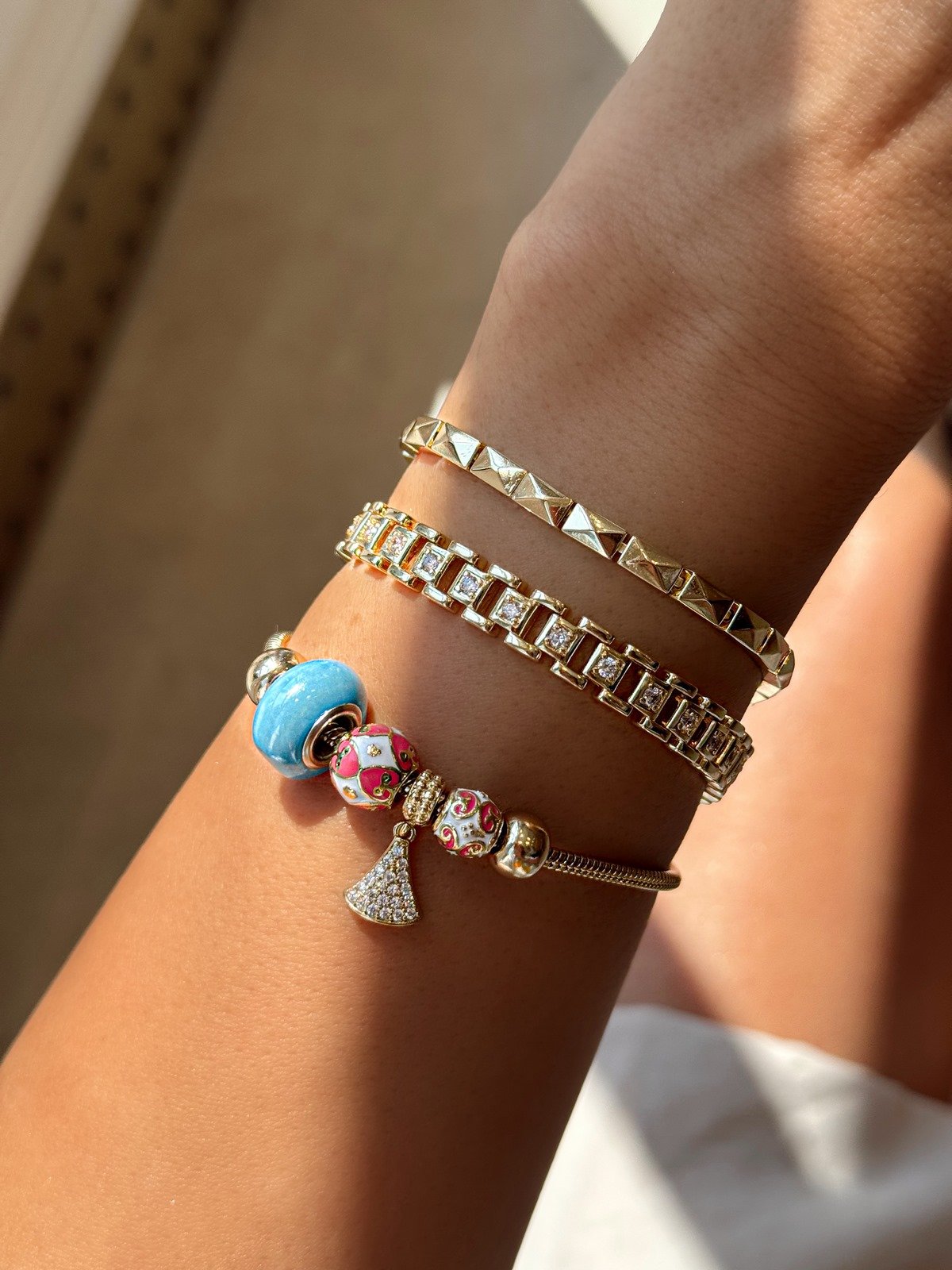 Özel Seri Çoklu Charm Sallantılı Bileklik Kombini
