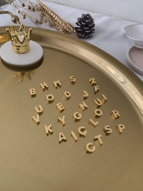 Gold Harf Kolye Ucu
