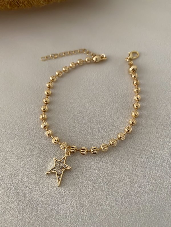 Dorika Topçuk Yıldız Detay Halhal (23cm)