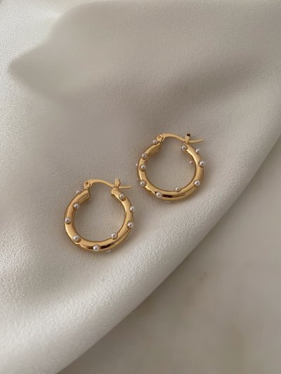 Özel Seri Mini İncili Halka Küpe