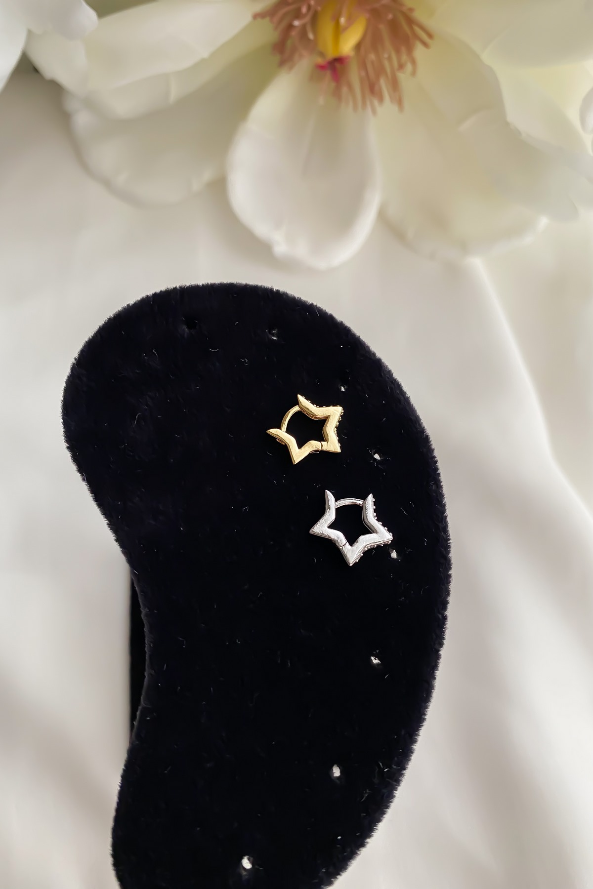 Çelik Mini Yıldız Plaka Piercing