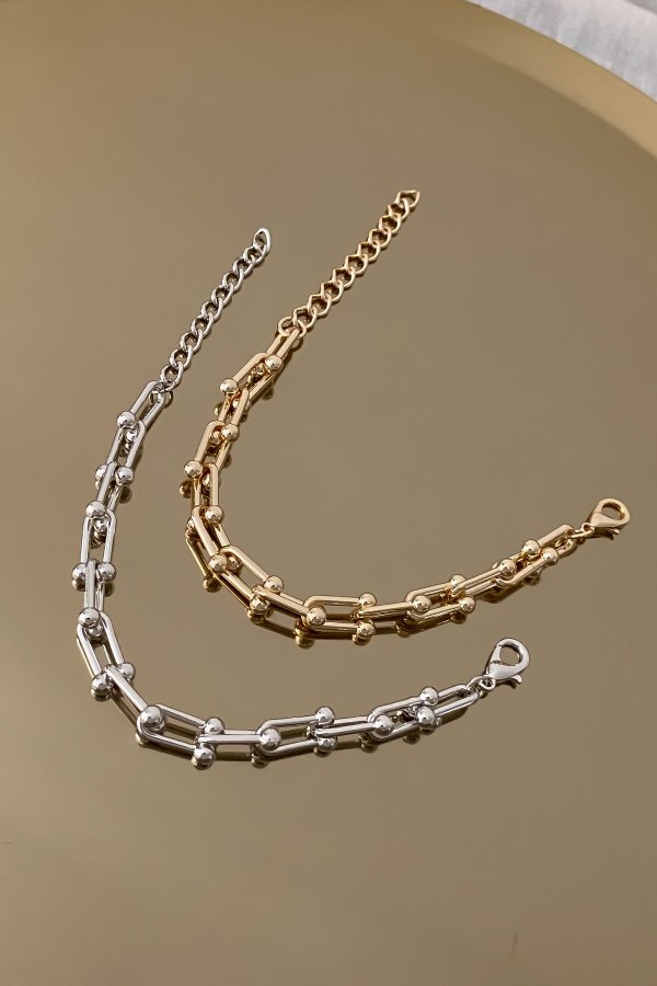 İç İçe Geçmeli Marka Model Bileklik (21cm)