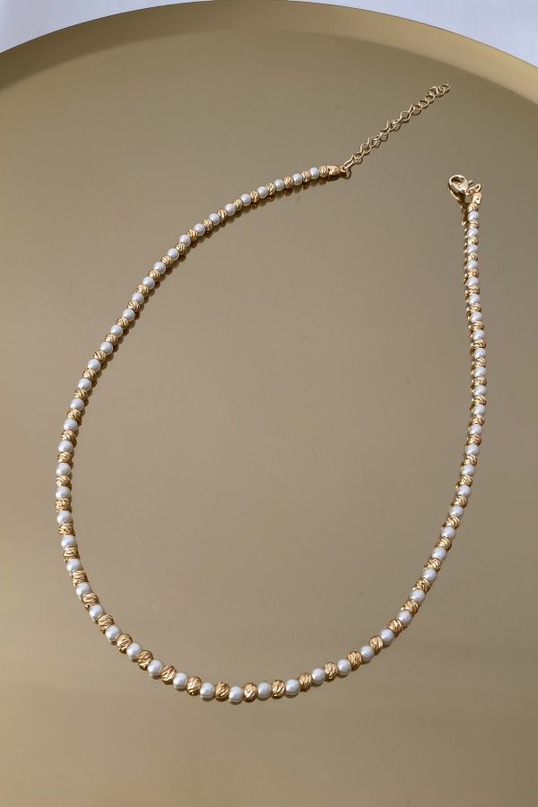 İnci Dorika Sıralı Kolye (51 Cm)