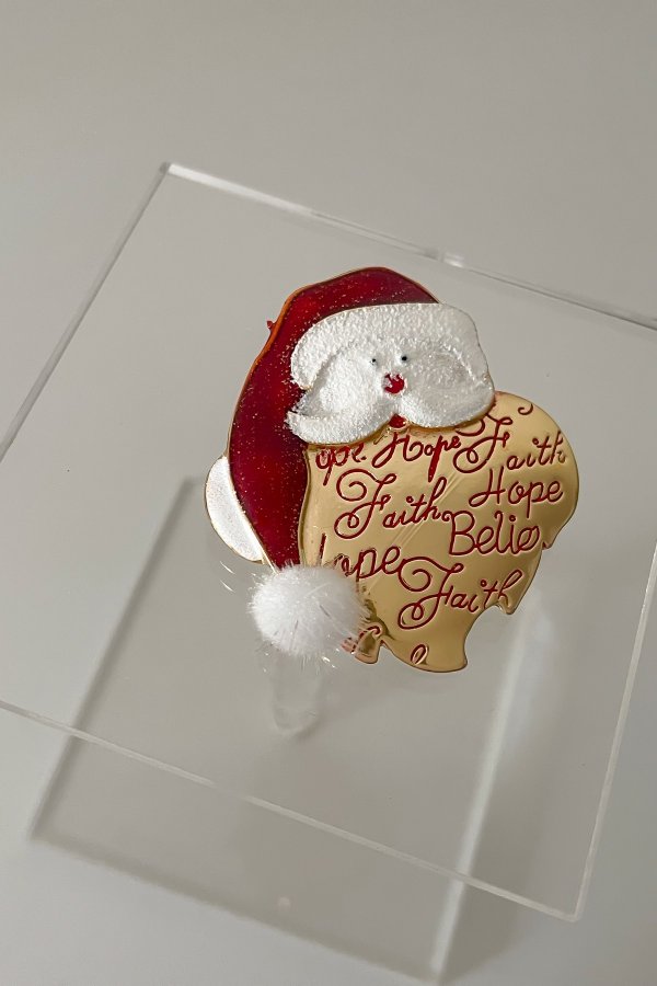 Plaka Üzeri Yazılı Noel Baba Broş