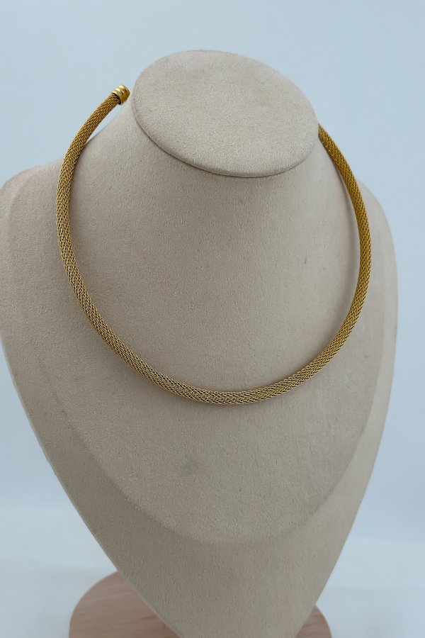 Çelik Hasır Tel Plaka Choker Kolye