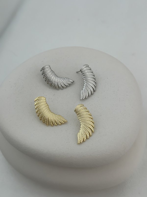 Özel Seri Tırtık Desen Kanat Küpe