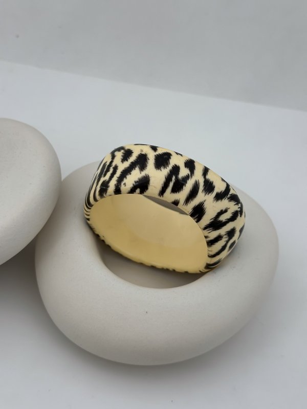 Bej Leopar Desen Kemik Model Bileklik