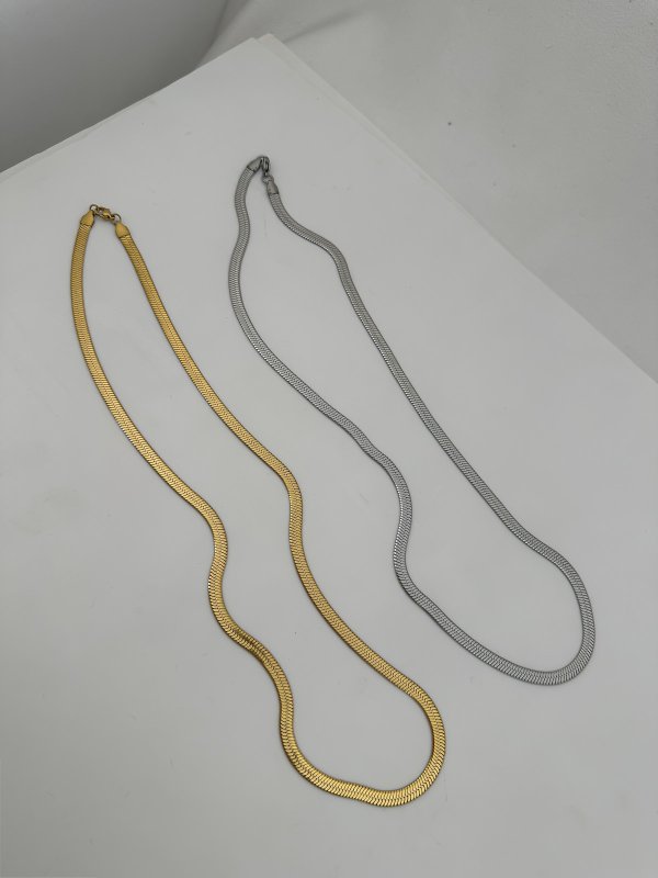 Çelik Kalın İtalyan Zincir Kolye (60 Cm)
