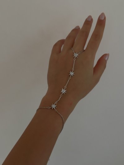 Özel Seri Gümüş Zirkon Taşlı Kuzey Yıldı