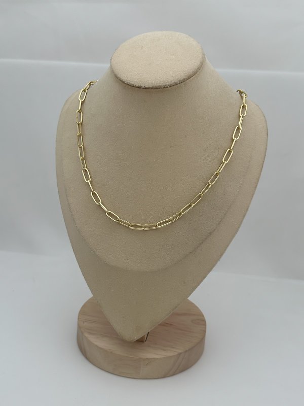 Özel Seri Oval Halka Geçmeli Zincir Kolye (49 Cm)