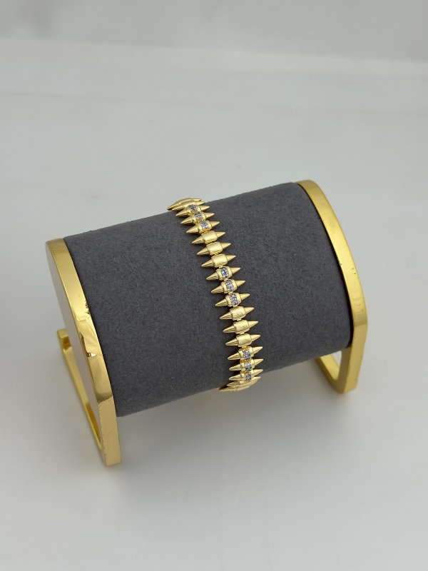 Özel Seri Zirkon Taşlı Çivi Model Bileklik (18 Cm)