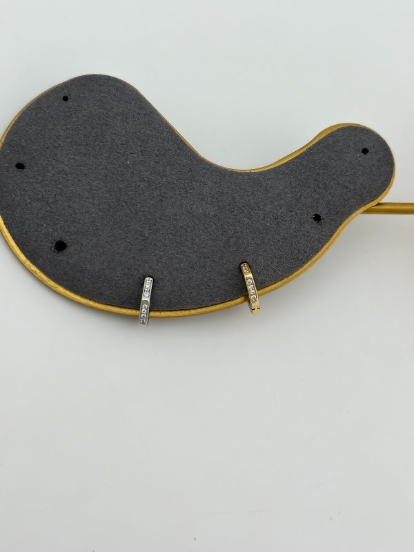 Çelik Zirkon Taşlı Altıgen Halka Piercing (8mm)