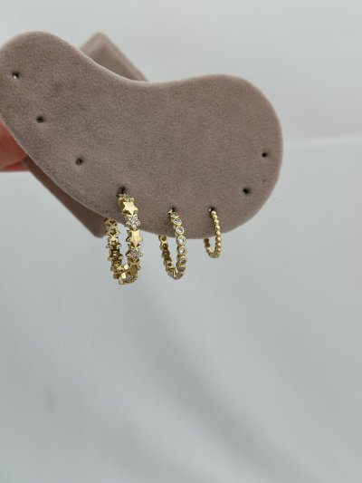 Özel Seri Zirkon Taşlı Yıldız Figür Halka Set Küpe