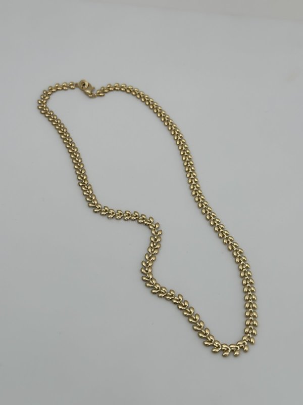Gold Balık Sırtı Figür Zincir Kolye ( 46 Cm )