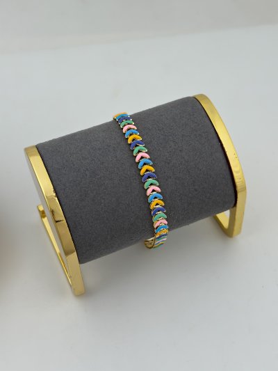 Renkli Oval Mineli Balık Sırtı Model Bil