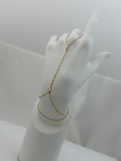 Özel Seri Gold Plaka Detay Daire Zirkon Taşlı Şahmeran