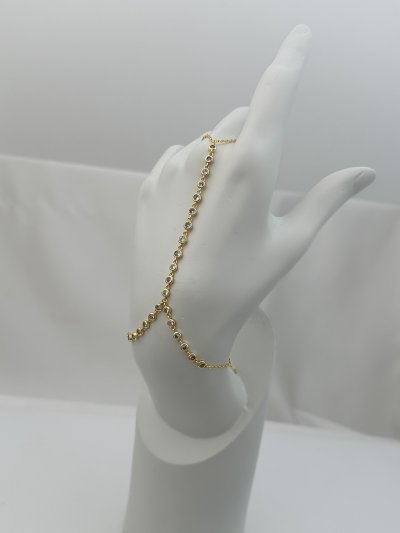 Özel Seri Gold Daire Zirkon Taş Sıralı Şahmeran