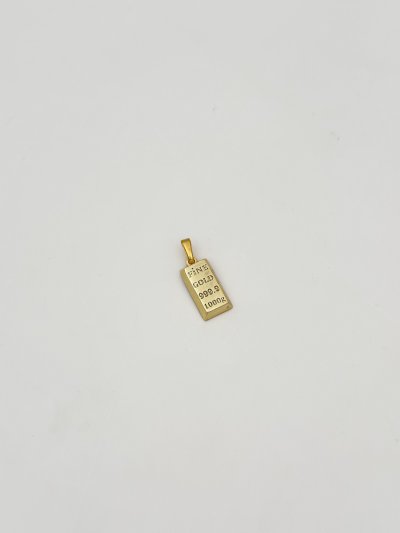 Özel Seri Külçe Altın Model Kolye Ucu ( 1.7 Cm )