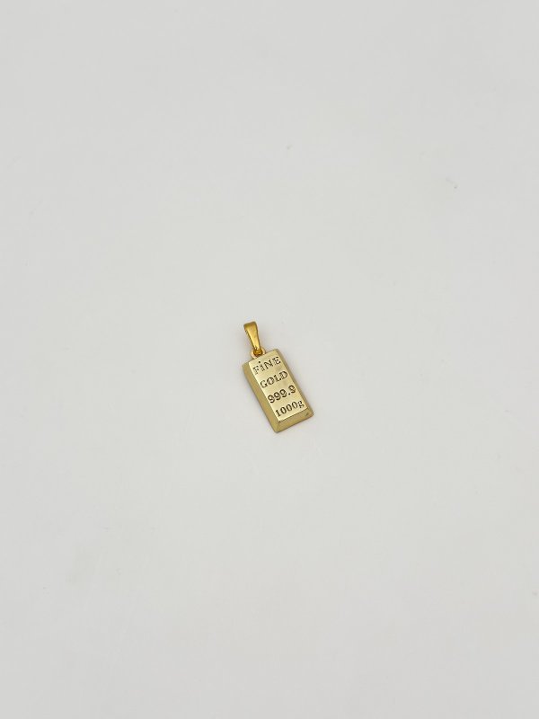 Özel Seri Külçe Altın Model Kolye Ucu ( 1.7 Cm )