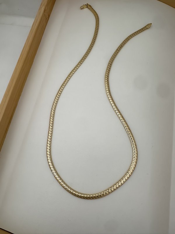 Özel Seri S Kıvrım Geçmeli Zincir Kolye ( 60 Cm )