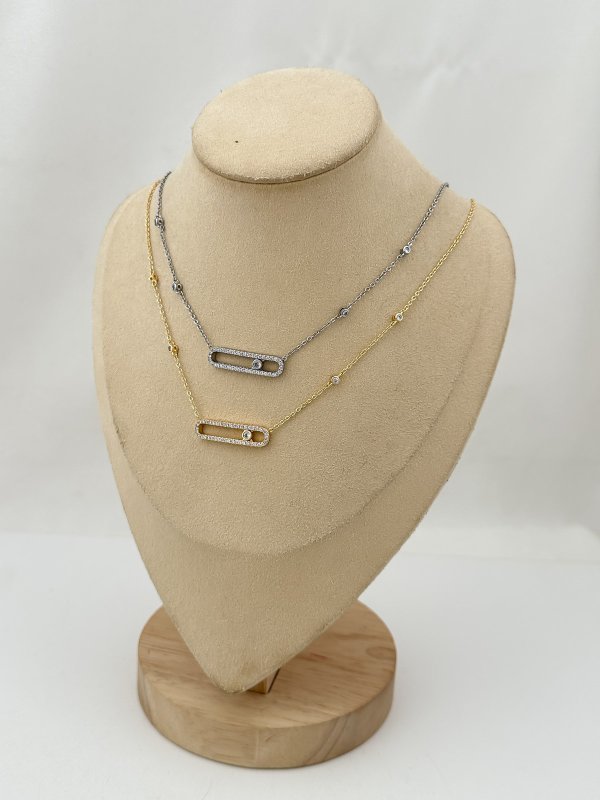 Özel Seri Zirkon Taşlı Marka Model Kolye ( 48 Cm )