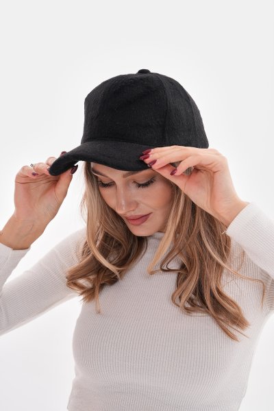 Kırçıllı Siyah Cap Şapka