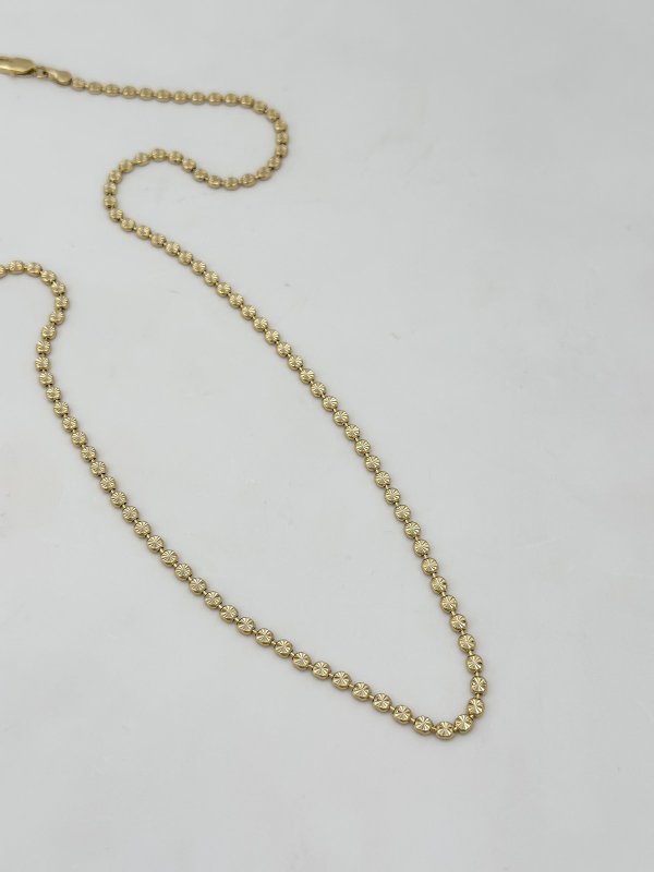 Özel Seri Lazer Kesim İşlemeli Çift Yönlü Ezme Zincir Kolye ( 60 Cm )