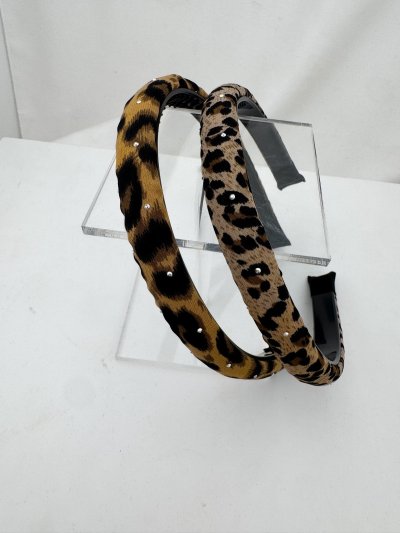 Mini Taş Detay Leopar Taç
