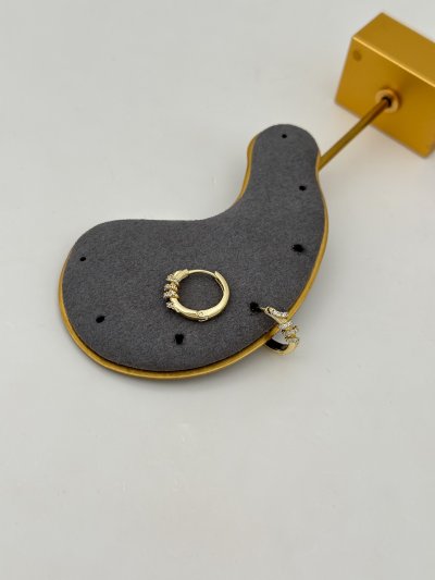 Özel Seri Zirkon Taş Dolama Halka Küpe (İç Çap:1.2 Cm)