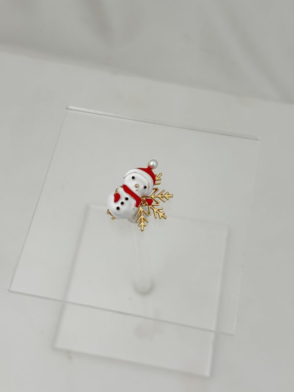 Kar Tanesi Detay Kardan Adam Broş