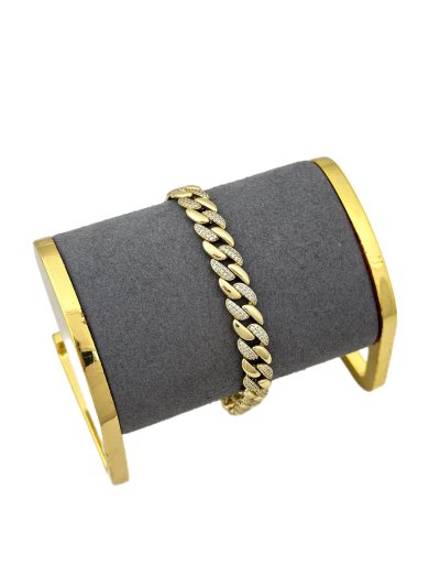 Özel Seri Zirkon Taşlı Gurmet Zincir Bileklik ( 20 Cm )