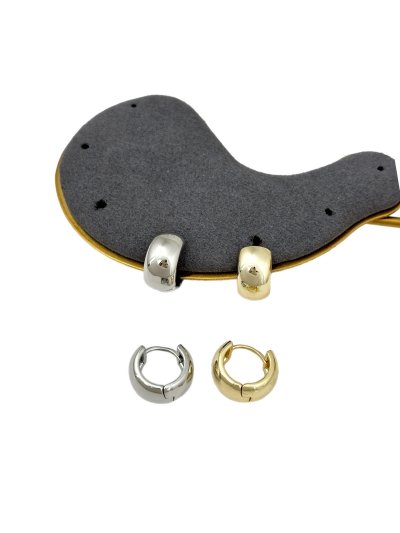 Özel Seri Bombeli Plaka Halka Küpe ( İç Çap : 1 Cm )