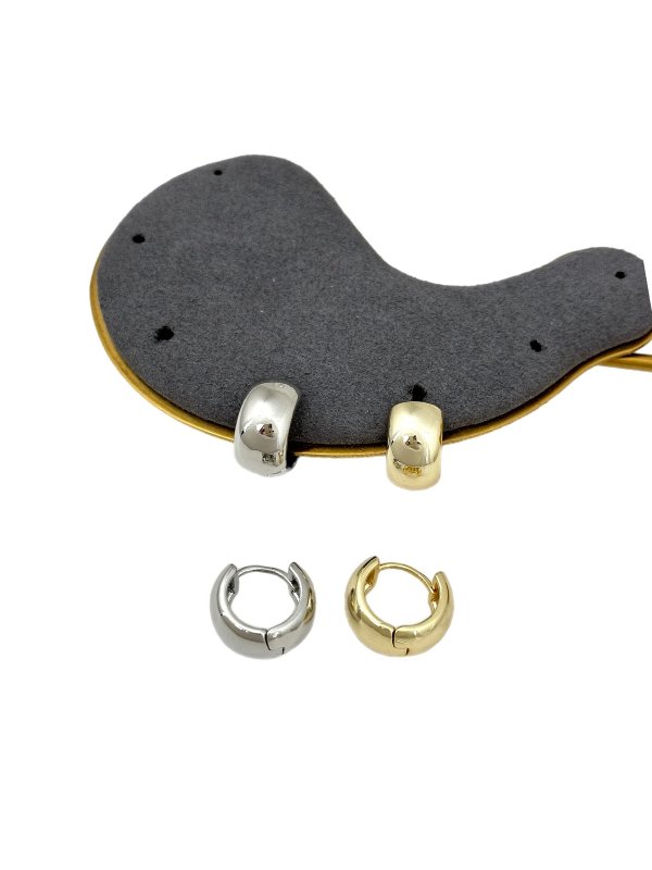 Özel Seri Bombeli Plaka Halka Küpe ( İç Çap : 1 Cm )