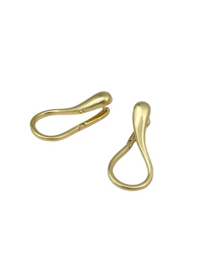 Asimetrik Kıvrım Gold Plaka Küpe