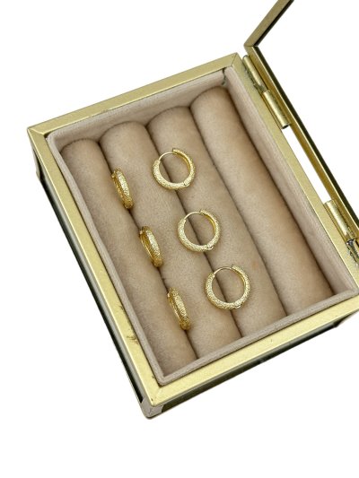 Özel Seri Simli Görünüm Model Mini Altılı Halka Set Küpe