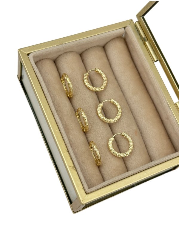 Özel Seri Lazer Kesim Model Mini Altılı Halka Set Küpe