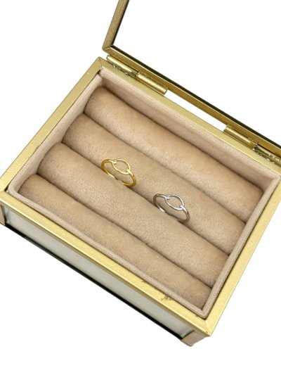 Özel Seri İçi Boş Oval Plaka Ayarlanabilir Yüzük