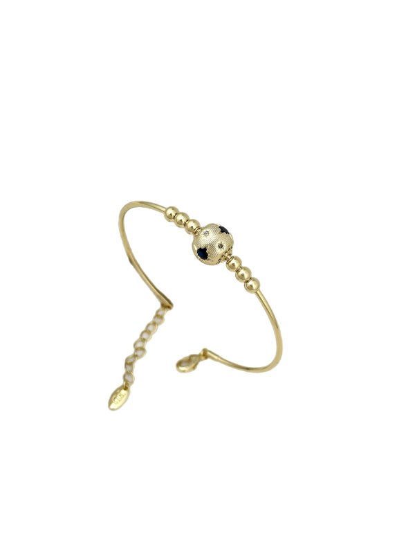 Özel Seri Lacivert Zirkon Taş Detay Topçuklu Kelepçe Bileklik