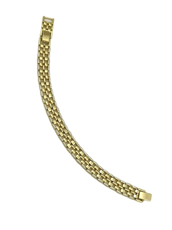 Özel Seri Köprü Detay Zirkon Taşlı Bileklik ( 20 cm )