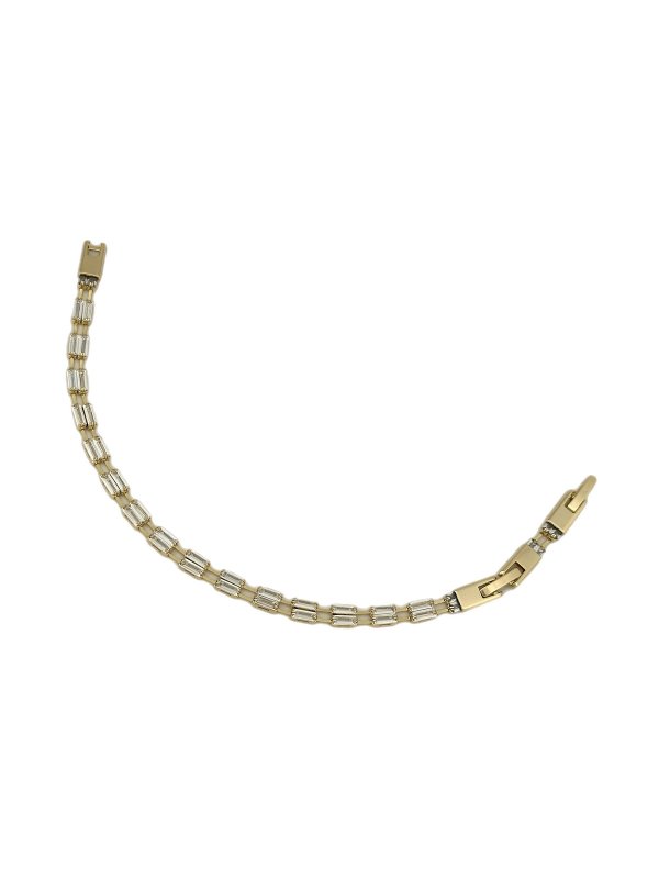 Özel Seri Çift Sıra Baget Taşlı Bileklik ( 19 cm )