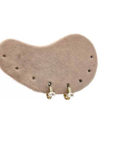 Özel Seri Daire Zirkon Taş Detay Halka Küpe ( İç Çap : 9 mm )