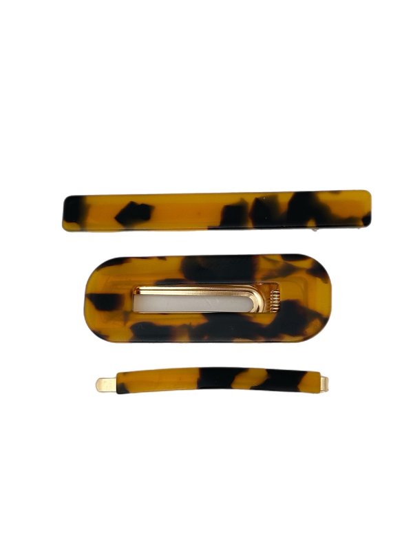 Leopar Desen Üçlü Kemik Toka