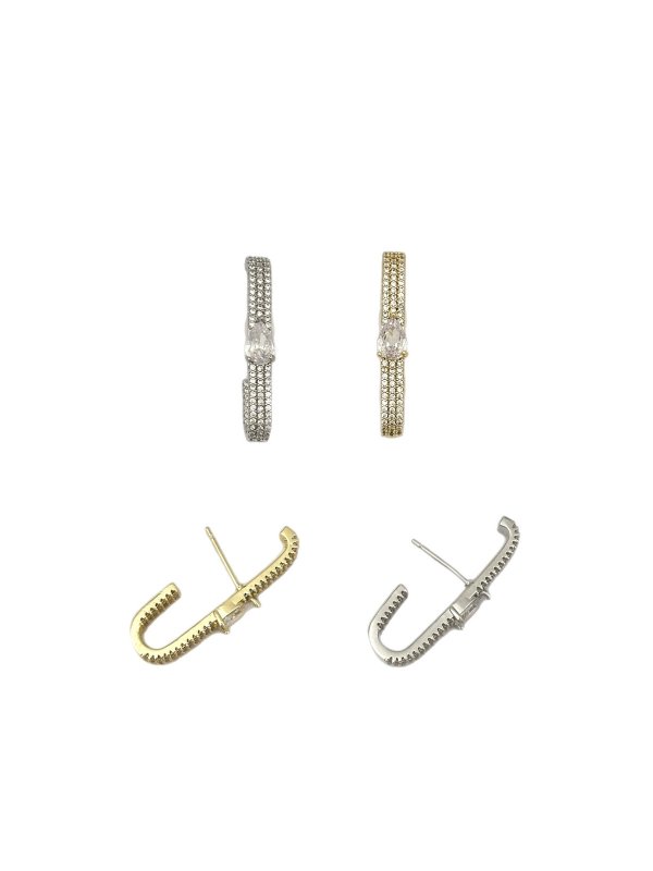 Özel Seri Zirkon Taşlı Damla Detay Tasarım Küpe