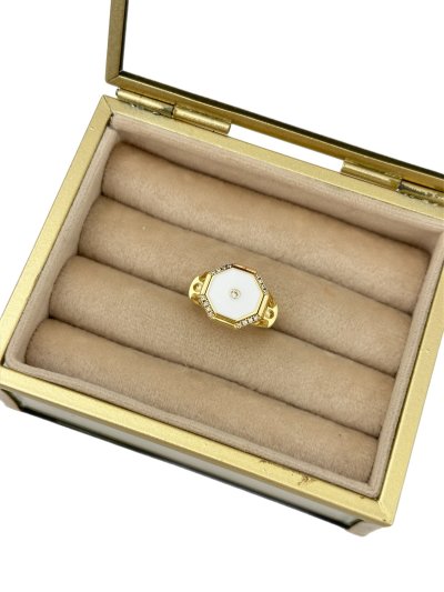 Özel Seri Beyaz Mineli Zirkon Taşlı Geom