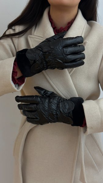 Siyah Renk Yağmurluk Kumaş Eldiven