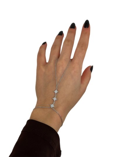 Özel Seri Gümüş Renk Zirkon Taşlı Çoklu Kuzey Yıldız Figür Şahmeran