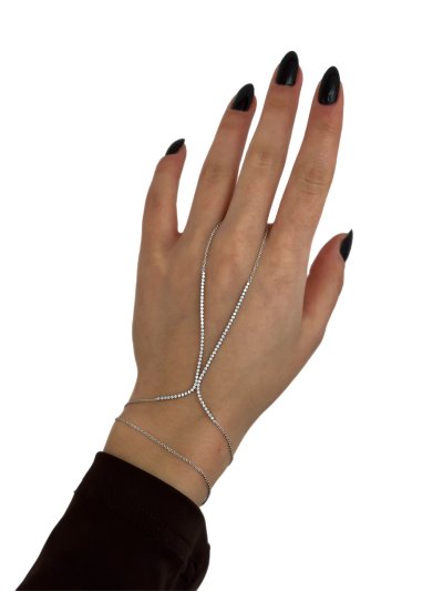 Özel Seri Gümüş Renk Zirkon Taşlı Mini Yonca Figür Şahmeran