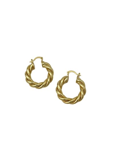 Özel Seri Vintage Burgu Halka Küpe ( İç Çap : 1.8 Cm )