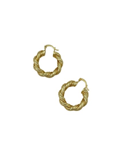 Özel Seri Vintage Burgu Model Halka Küpe ( İç Çap : 1.8 Cm )